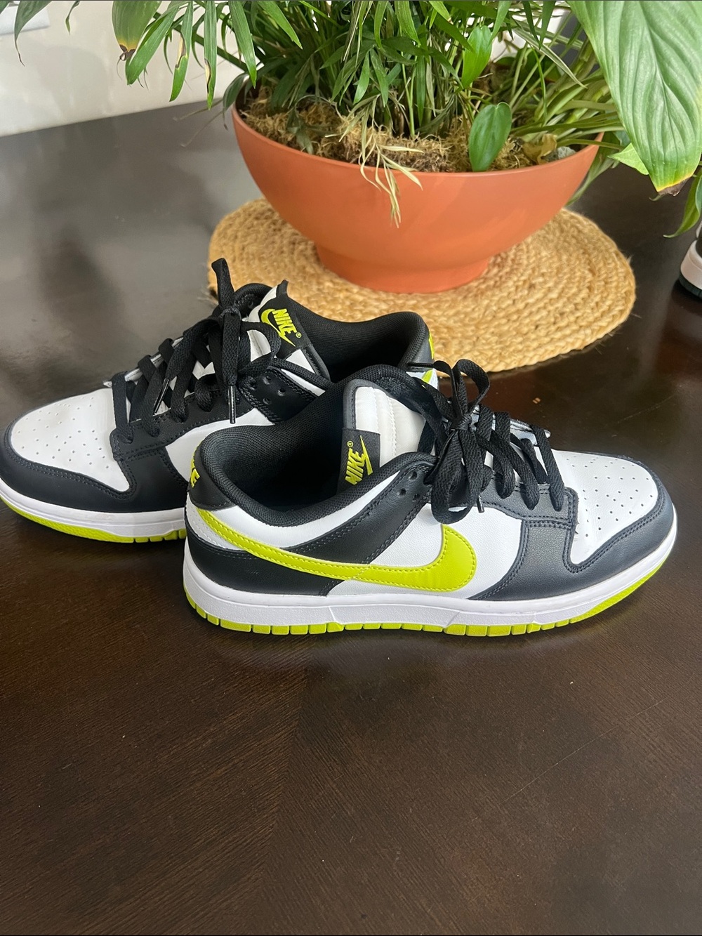 Nike Low-Top Sneakers in Black, White & Volt